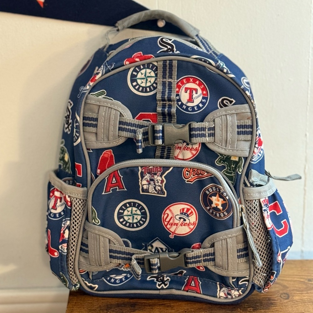 Pottery Barn Kids MLB Mini Backpack - Blue and Gray